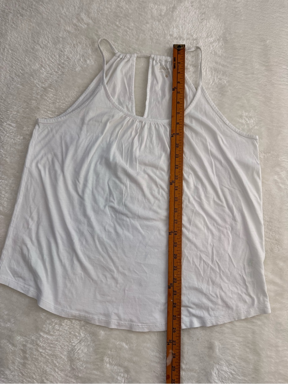 Lilly Pulitzer Pima Cotton Modal Women's White Racerback Tank Top Size L - Picture 6 of 6